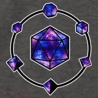 Polyhedral Dice Galaxy Circle Vector Backpack