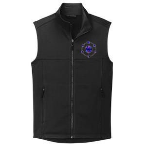 Polyhedral Dice Galaxy Circle Collective Smooth Fleece Vest