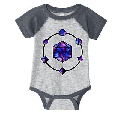 Polyhedral Dice Galaxy Circle Infant Baby Jersey Bodysuit