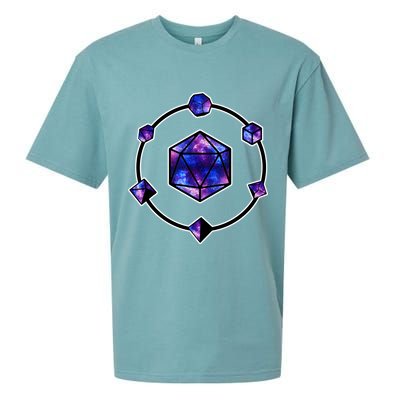 Polyhedral Dice Galaxy Circle Sueded Cloud Jersey T-Shirt