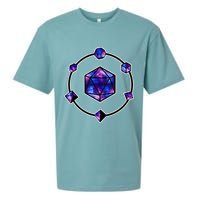 Polyhedral Dice Galaxy Circle Sueded Cloud Jersey T-Shirt