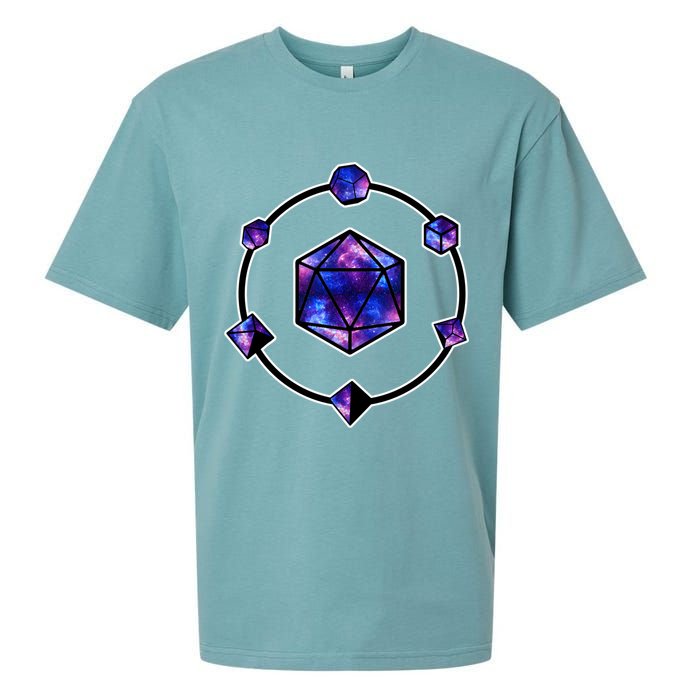 Polyhedral Dice Galaxy Circle Sueded Cloud Jersey T-Shirt
