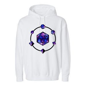 Polyhedral Dice Galaxy Circle Garment-Dyed Fleece Hoodie