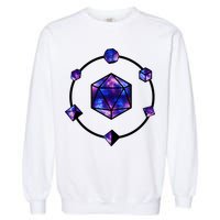 Polyhedral Dice Galaxy Circle Garment-Dyed Sweatshirt