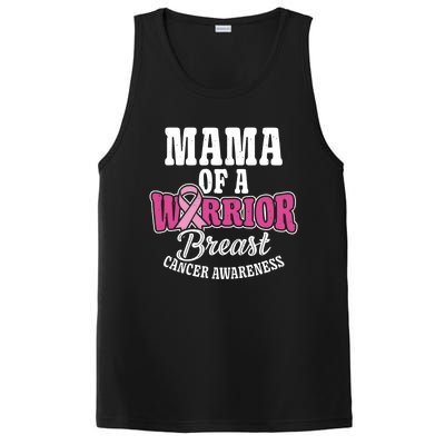 Pink October Mama Of A Warrior Breast Cancer Awareness Gift PosiCharge Competitor Tank