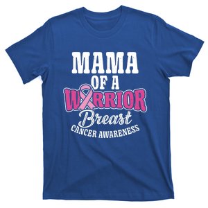 Pink October Mama Of A Warrior Breast Cancer Awareness Gift T-Shirt