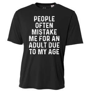 People Often Mistake Me For An Adult Due To My Age Cooling Performance Crew T-Shirt