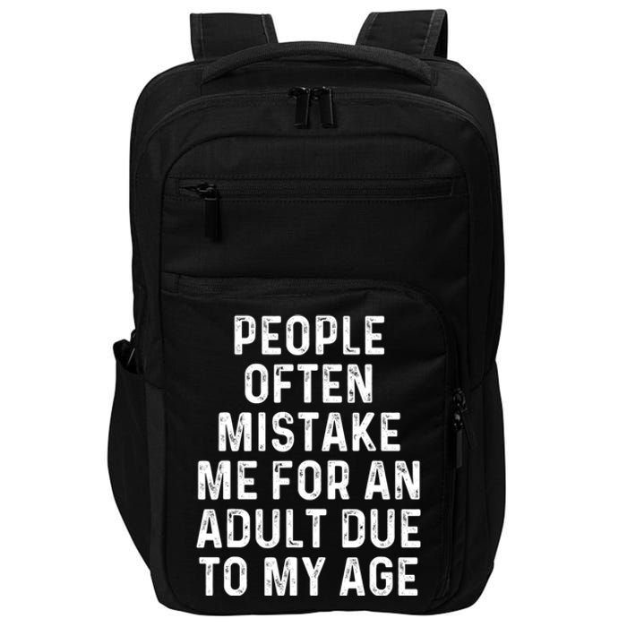 People Often Mistake Me For An Adult Due To My Age Impact Tech Backpack