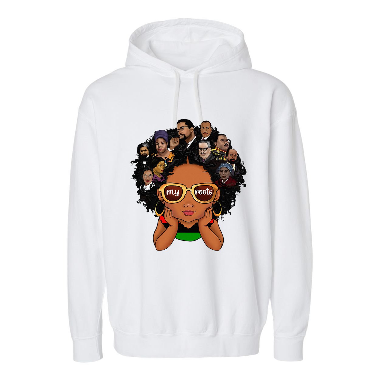 Proud Of My Roots Bhm Black Pride Black Melanin Garment-Dyed Fleece Hoodie