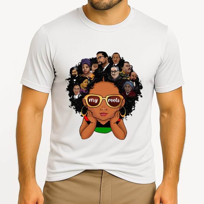 Proud Of My Roots Bhm Black Pride Black Melanin Cooling Performance Crew T-Shirt