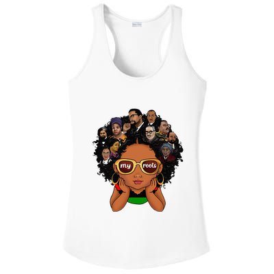 Proud Of My Roots Bhm Black Pride Black Melanin Ladies PosiCharge Competitor Racerback Tank