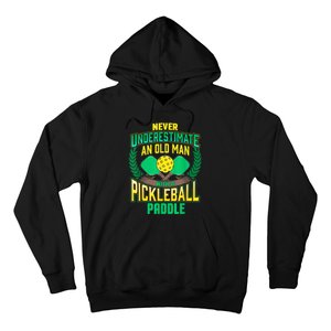 Pickleball Old Man Tee Funny Quotes Humor Sayings Retirement Hoodie