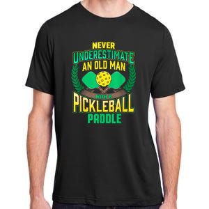 Pickleball Old Man Tee Funny Quotes Humor Sayings Retirement Adult ChromaSoft Performance T-Shirt