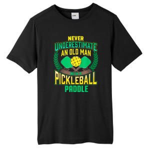 Pickleball Old Man Tee Funny Quotes Humor Sayings Retirement Tall Fusion ChromaSoft Performance T-Shirt