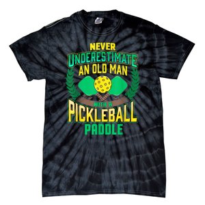 Pickleball Old Man Tee Funny Quotes Humor Sayings Retirement Tie-Dye T-Shirt