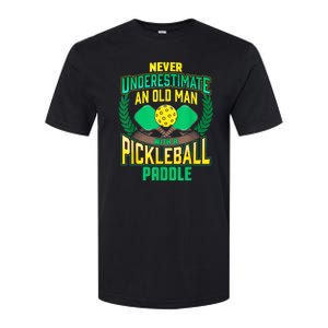 Pickleball Old Man Tee Funny Quotes Humor Sayings Retirement Softstyle CVC T-Shirt