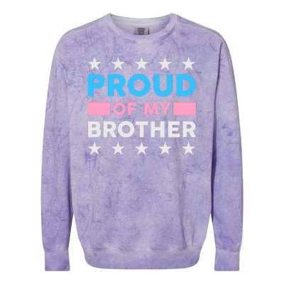 Proud Of My Brother LGBT Pride Colorblast Crewneck Sweatshirt