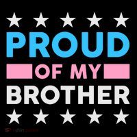 Proud Of My Brother LGBT Pride Drawstring Bag