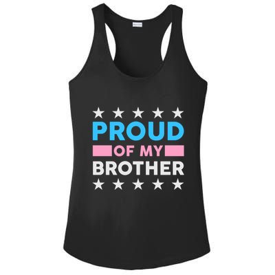 Proud Of My Brother LGBT Pride Ladies PosiCharge Competitor Racerback Tank