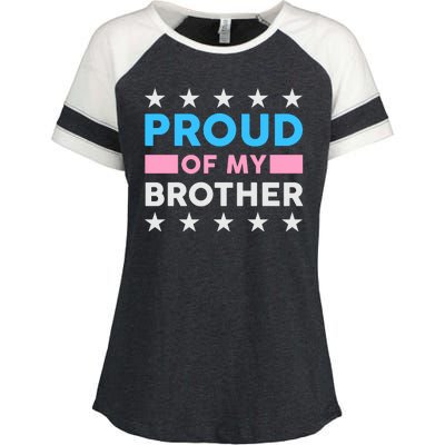 Proud Of My Brother LGBT Pride Enza Ladies Jersey Colorblock Tee