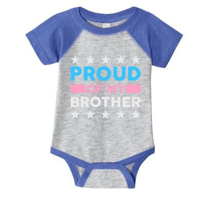 Proud Of My Brother LGBT Pride Infant Baby Jersey Bodysuit