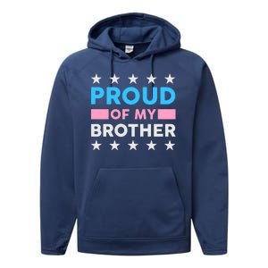 Proud Of My Brother LGBT Pride Performance Fleece Hoodie