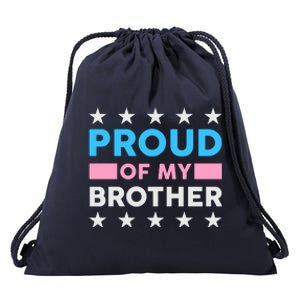 Proud Of My Brother LGBT Pride Drawstring Bag