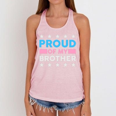 Proud Of My Brother LGBT Pride Women's Knotted Racerback Tank