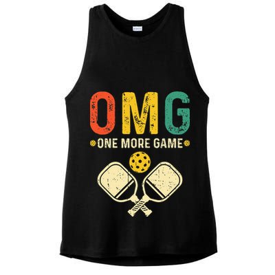 Pickleball One More Game Pickleball Player Ladies PosiCharge Tri-Blend Wicking Tank