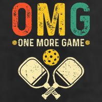 Pickleball One More Game Pickleball Player Garment-Dyed Fleece Hoodie