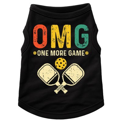 Pickleball One More Game Pickleball Player Doggie Tank