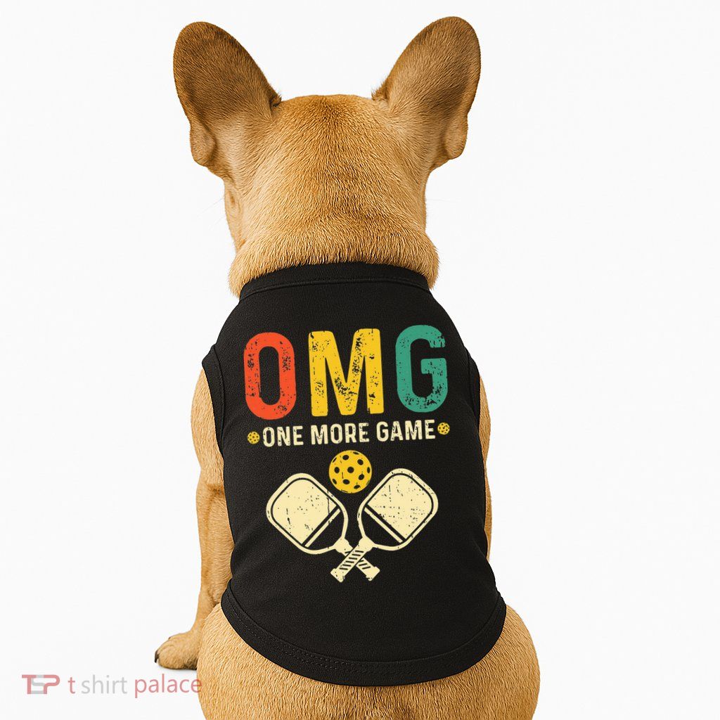 Pickleball One More Game Pickleball Player Doggie Tank