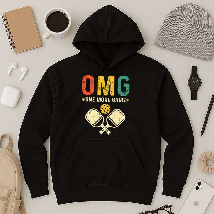 Pickleball One More Game Pickleball Player Hoodie
