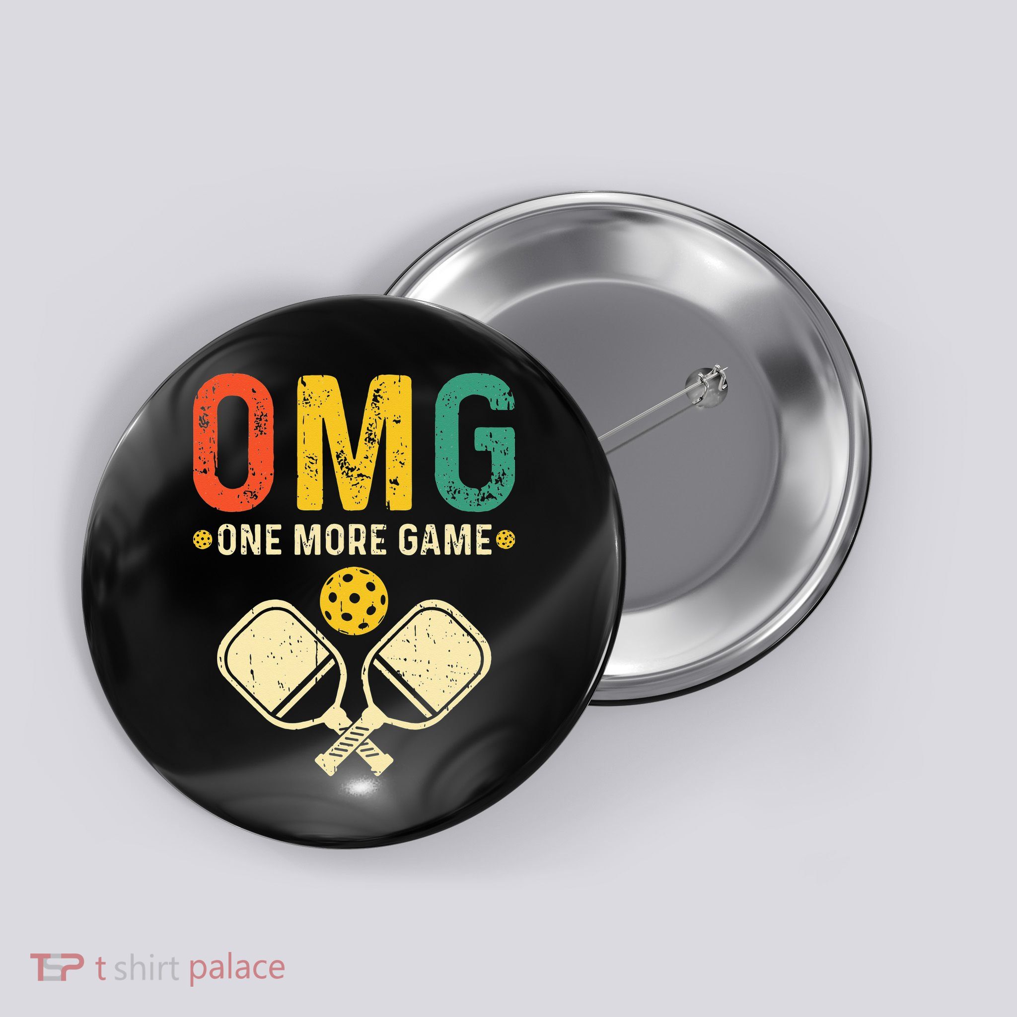 Pickleball One More Game Pickleball Player Button