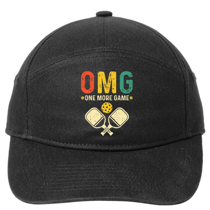 Pickleball One More Game Pickleball Player 7-Panel Snapback Hat