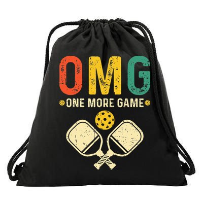 Pickleball One More Game Pickleball Player Drawstring Bag