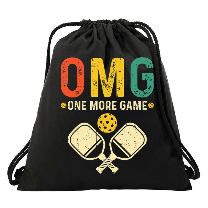 Pickleball One More Game Pickleball Player Drawstring Bag