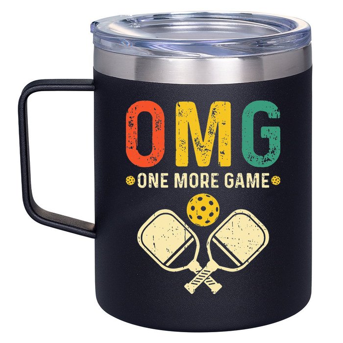 Pickleball One More Game Pickleball Player 12oz Stainless Steel Coffee Mug