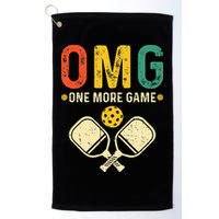 Pickleball One More Game Pickleball Player Golf Towel