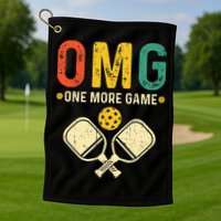 Pickleball One More Game Pickleball Player Golf Towel