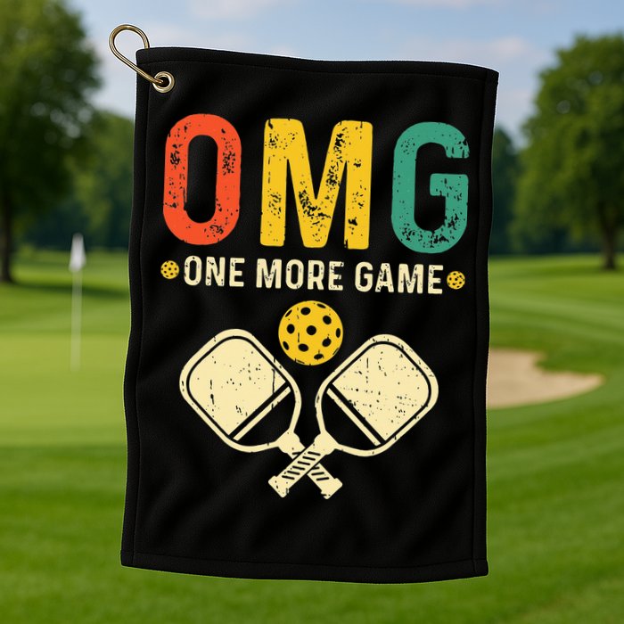 Pickleball One More Game Pickleball Player Golf Towel