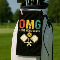 Pickleball One More Game Pickleball Player Golf Towel