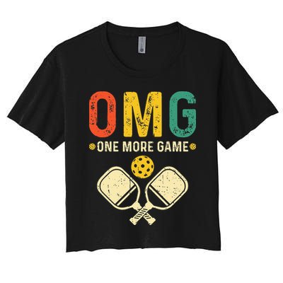 Pickleball One More Game Pickleball Player Crop Top