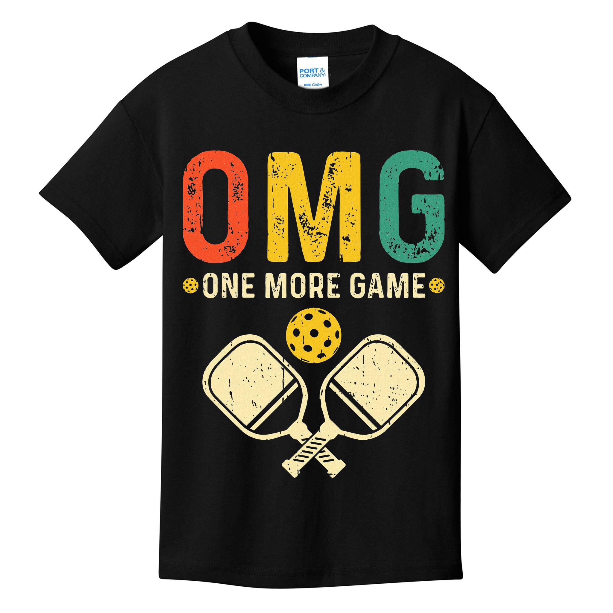 Pickleball One More Game Pickleball Player Kids T-Shirt