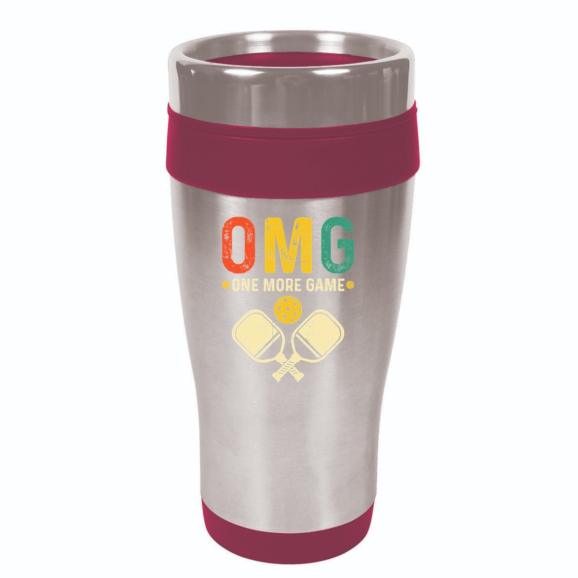 Pickleball One More Game Pickleball Player 16oz Travel Tumbler