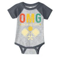Pickleball One More Game Pickleball Player Infant Baby Jersey Bodysuit
