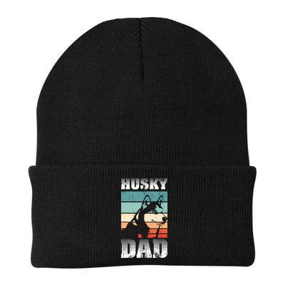 Pet Owner Men Husky Dad Fathers Day Dog Animal Retro Husky Beanie