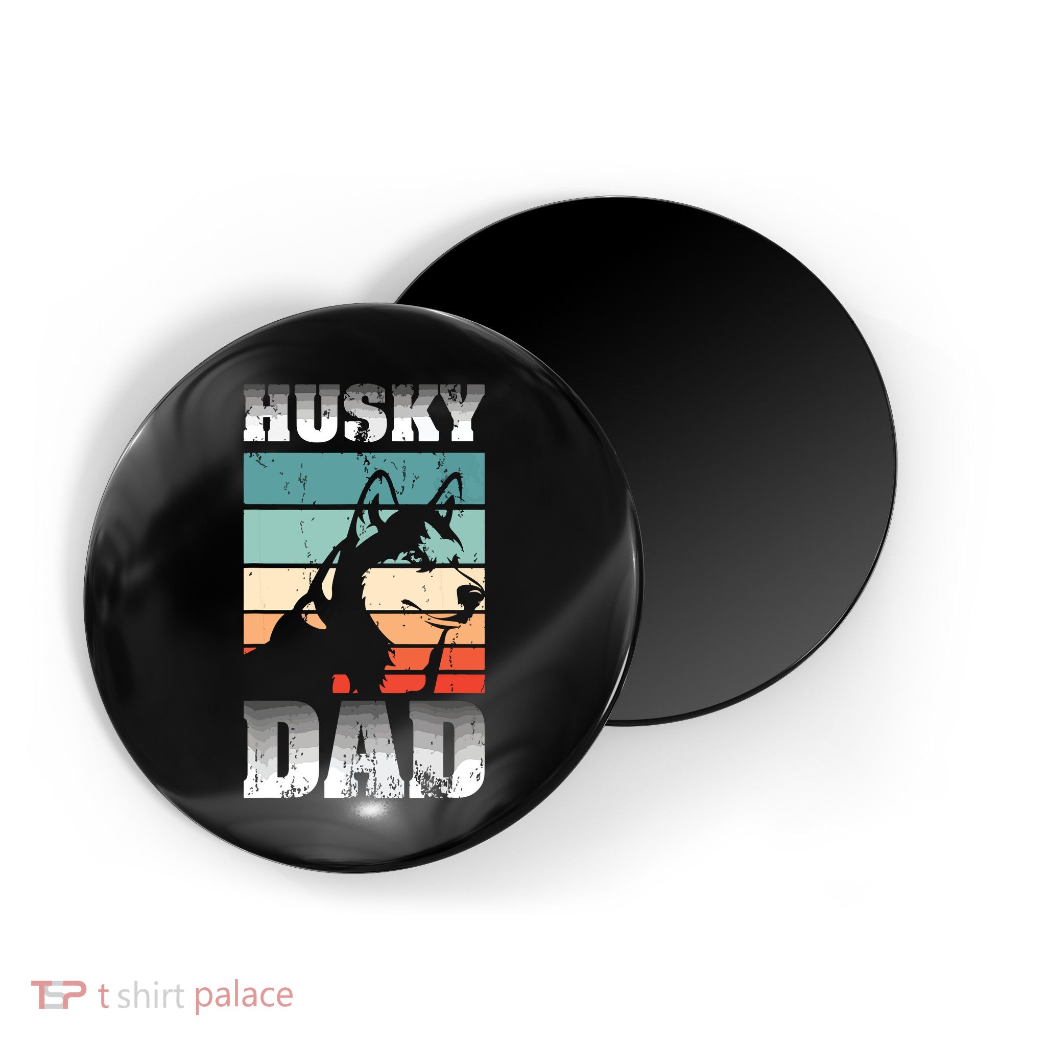 Pet Owner Men Husky Dad Fathers Day Dog Animal Retro Husky Magnet