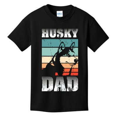 Pet Owner Men Husky Dad Fathers Day Dog Animal Retro Husky Kids T-Shirt