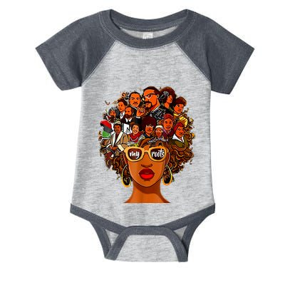 Proud Of My Roots Juneteenth Black History Melanin Women Infant Baby Jersey Bodysuit